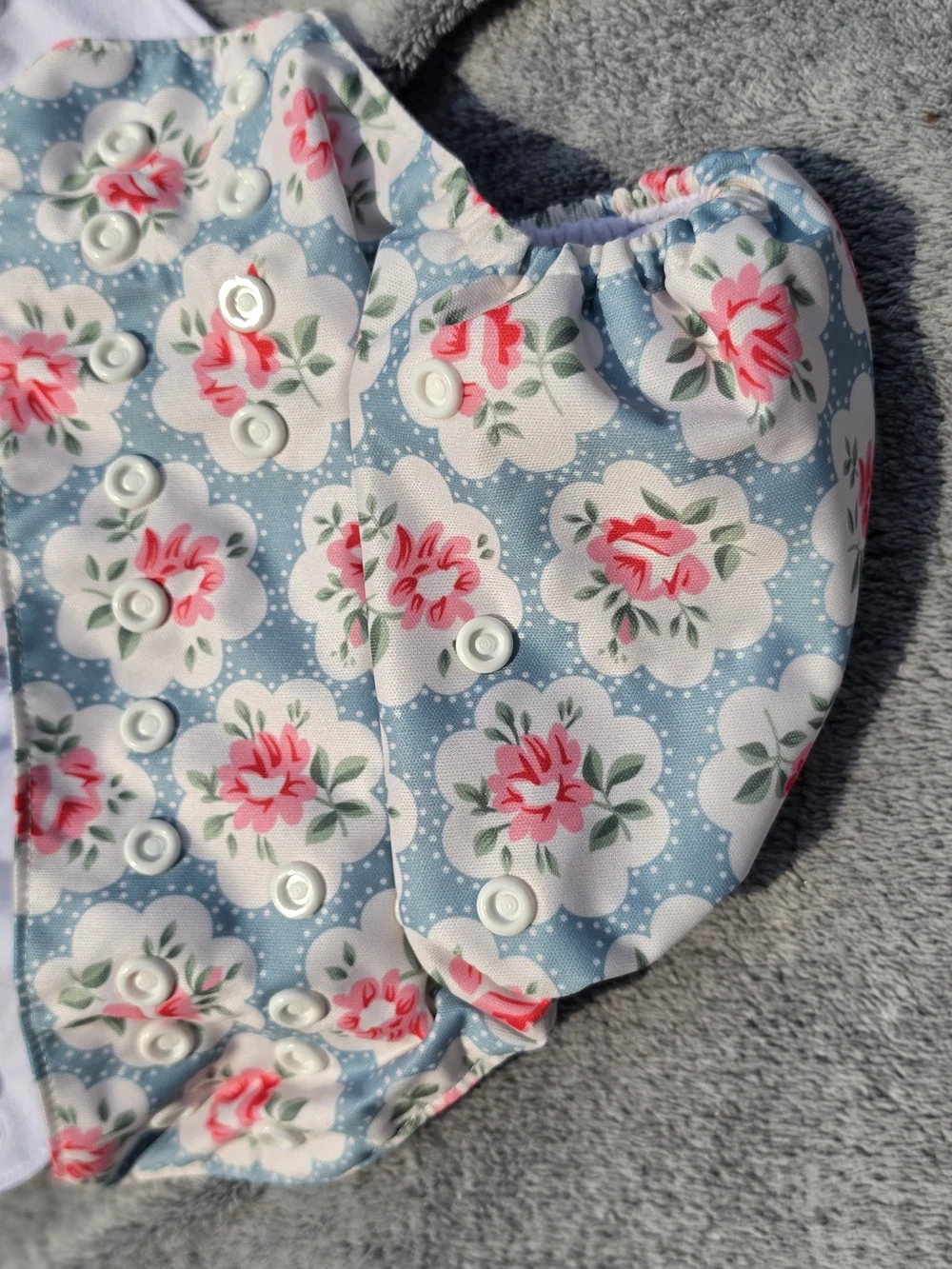 Babygoal Floral & Teal Reusable Cloth Diaper Set With Bamboo Liners
